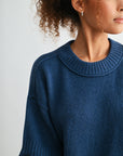 Cadet Blue Petite Broome Crop Sweater