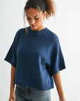 Cadet Blue Plus-Size Broome Crop Sweater
