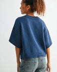 Cadet Blue Petite Broome Crop Sweater