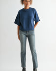 Cadet Blue Petite Broome Crop Sweater