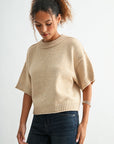 Khaki cropped broome sweater