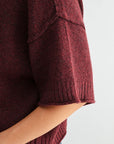 Raisin cropped broome sweater