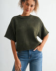 Olive Petite Broome Crop Sweater