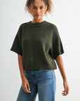 Olive Petite Broome Crop Sweater