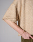 Khaki cropped broome sweater