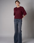 Raisin cropped broome sweater
