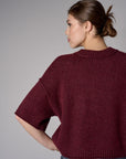 Raisin cropped broome sweater