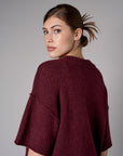 Raisin cropped broome sweater