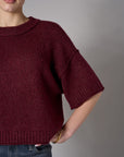 Raisin cropped broome sweater