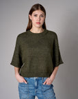 Olive cropped broome sweater