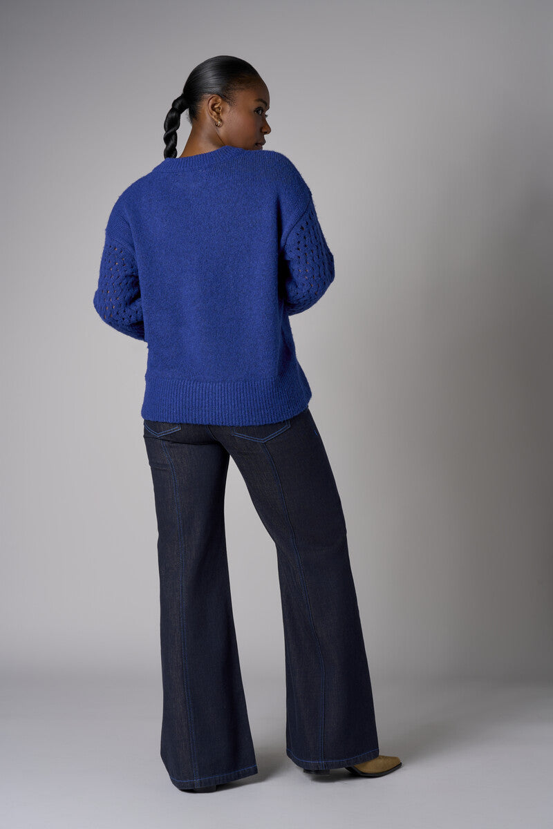 Twilight Long Sleeve Open-Work Sweater