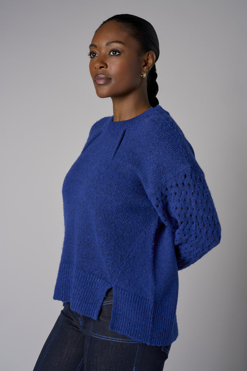 Twilight Long Sleeve Open-Work Sweater