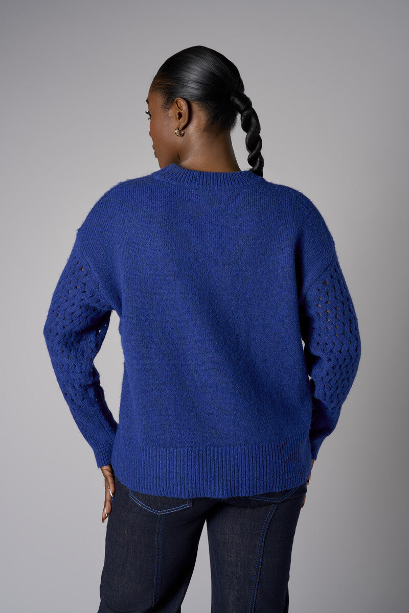 Twilight Long Sleeve Open-Work Sweater