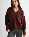 Burgundy Long Sleeve Sweater