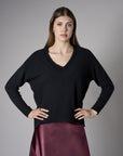 Black Cite Long Sleeve Sweater
