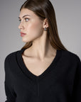 Black Cite Long Sleeve Sweater