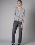 Gray Cite Long Sleeve Sweater