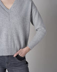 Gray Cite Long Sleeve Sweater