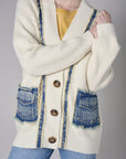 Discover the allure of 'Bone White' in our top-selling Boyfriend Cardigan.