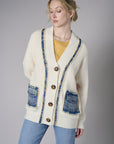 Discover the allure of 'Bone White' in our top-selling Boyfriend Cardigan.