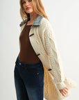 Parchment Denim Collar Cardigan