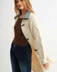 Parchment Denim Collar Cardigan