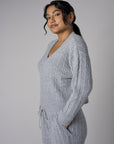 Add sophistication with the refreshing 'Gray' Cable Knit Sweater.