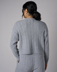 Add sophistication with the refreshing 'Gray' Cable Knit Sweater.