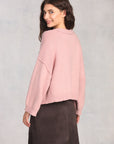 Blush Long Sleeve Cropped Sweater