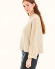 Oatmeal Long Sleeve Cropped Sweater