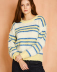 Sunlight Long Sleeve Crew Neck Striped Sweater