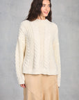 Cloud Long Sleeve Cable Knit Sweater