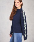 Midnight Long Sleeve Embroidered Sweater