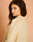 Oatmeal Long Sleeve Embroidered Sweater