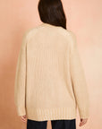 Champagne Long Sleeve Cardigan Sweater