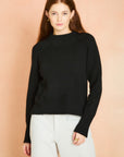 Black Long Sleeve Mock Neck Sweater
