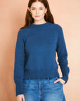 Cadet Blue Long Sleeve Mock Neck Sweater