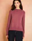 Dusty Rose Long Sleeve Mock Neck Sweater