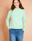 Mint Long Sleeve Mock Neck Sweater
