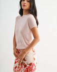Pink Short Sleeve Sweater