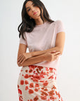 Pink Short Sleeve Sweater