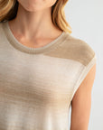 Latte Sleeveless Wrap Back Top