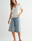 Gardenia Tie Neck Pointelle Top