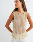 Sleeveless Crochet Top