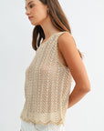 Sleeveless Crochet Top
