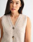 Sleeveless Button Down Vest