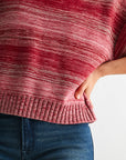 Cherry Plus-Size Broome Striped Crop Sweater