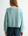 Skyway Long Bubble Sleeve Crop Sweater