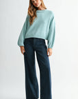 Skyway Long Bubble Sleeve Crop Sweater