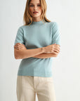 Skyway Short Sleeve Mock Neck Sweater